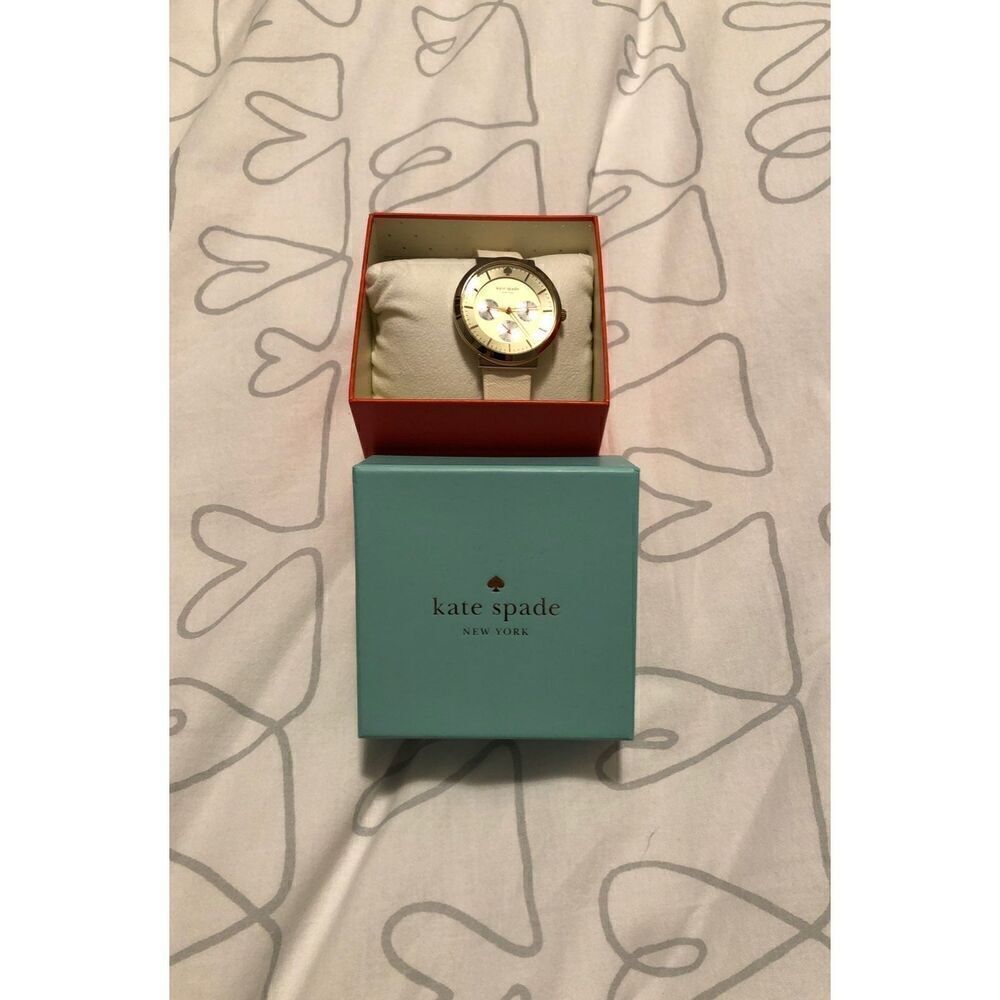 Kate Spade White and Gold Watch